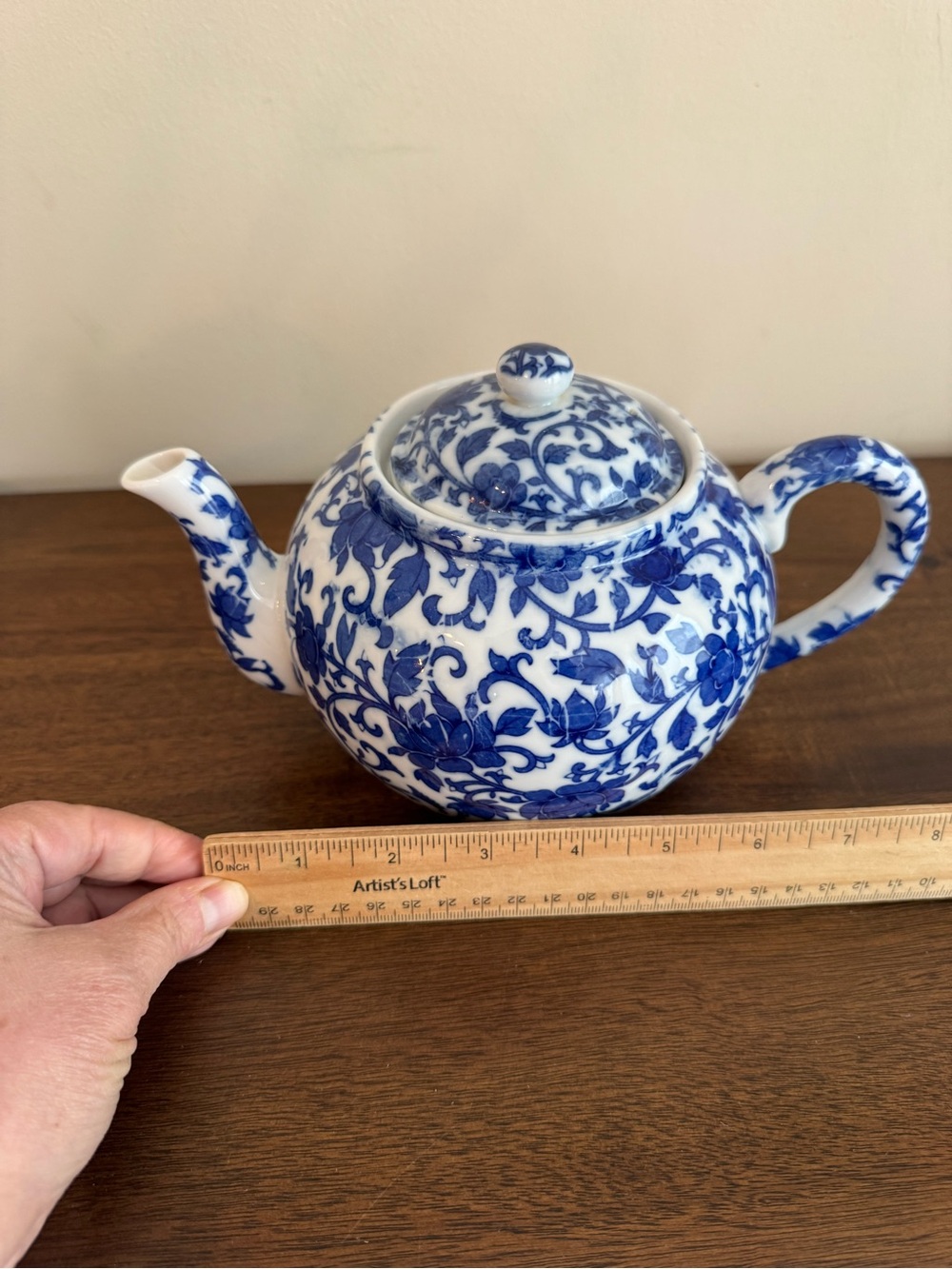 Vintage Japan Williams Sonoma Delft Blue White Color Tones Tea Pot - Picture 10 of 10